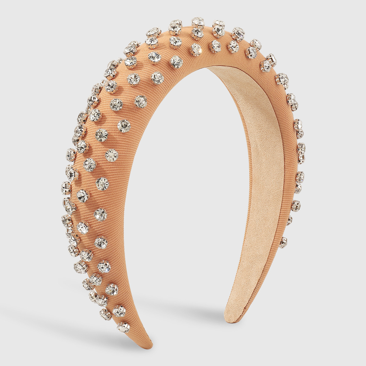 Simple Style Commute Color Block Solid Color Cloth Handmade Inlay Rhinestones Hair Band display picture 4