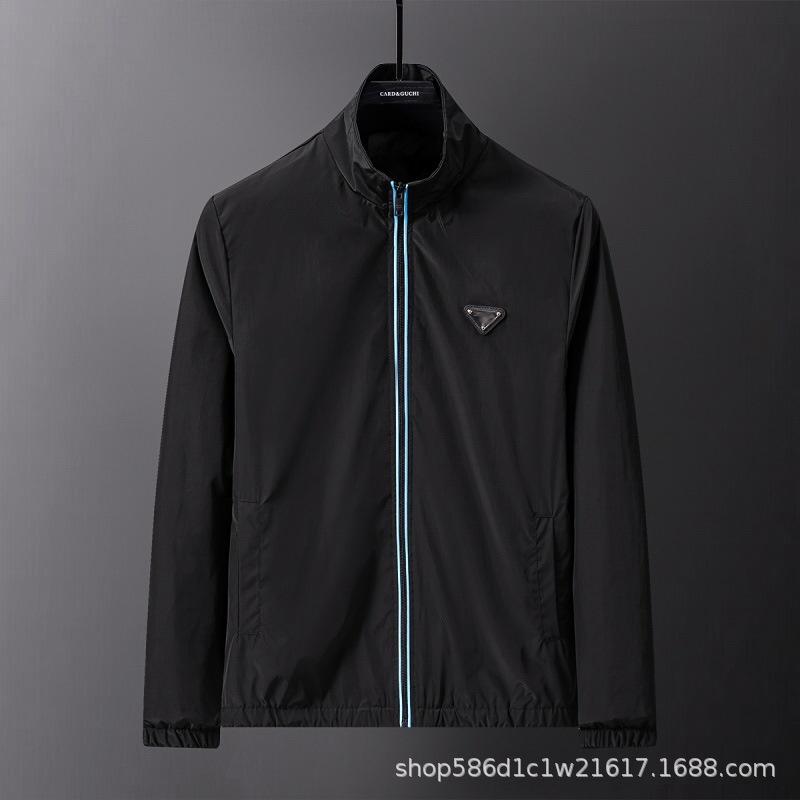 New autumn hooded jacket for men, sports and fitness outerwear, lightweight windbreaker, men's casual cardigan
