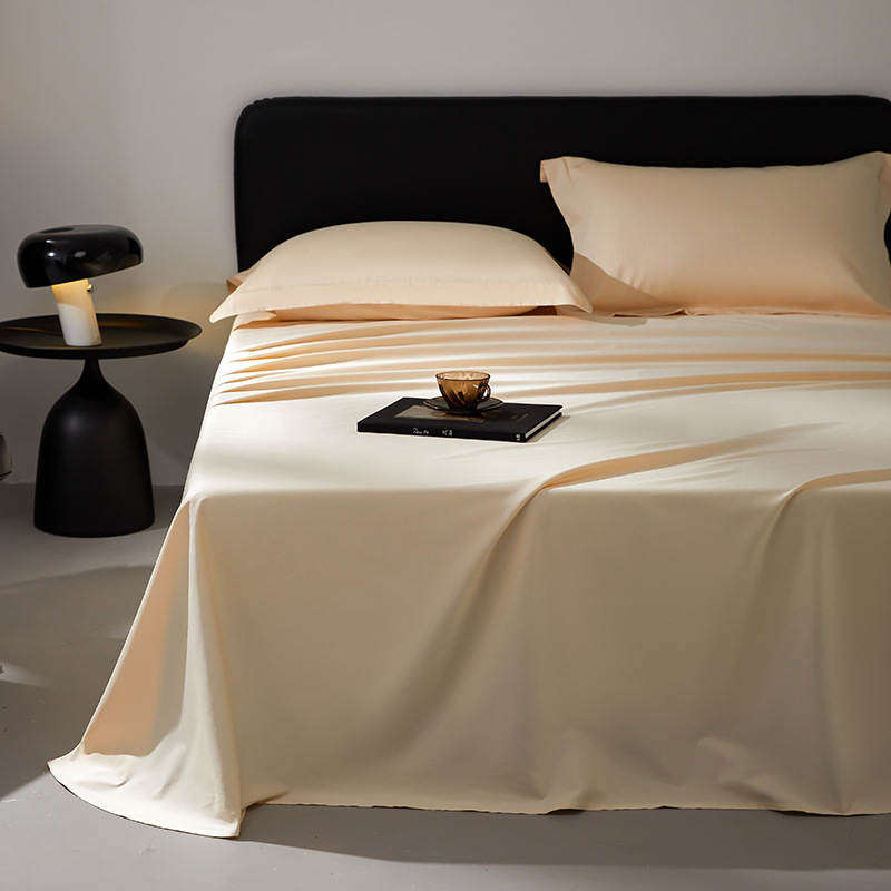 2024 lujo ligero 100 sábanas de algodón largo de algodón satin hotel hogar puede dormir desnudo sábanas de color sólido sábanas de Monet
