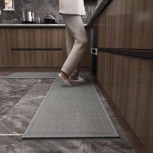跨境厨房地垫简约棉麻编织吸水吸油防滑地垫门口浴室耐脏耐磨垫子