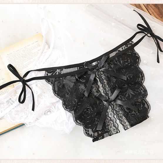 Sexy Open-Crotch Panties Convenient No-Removal Insertable Seductive Women's Underwear