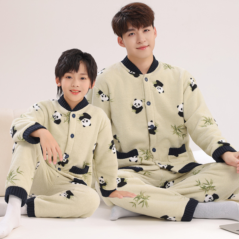 Jacket collar panda listening to forest