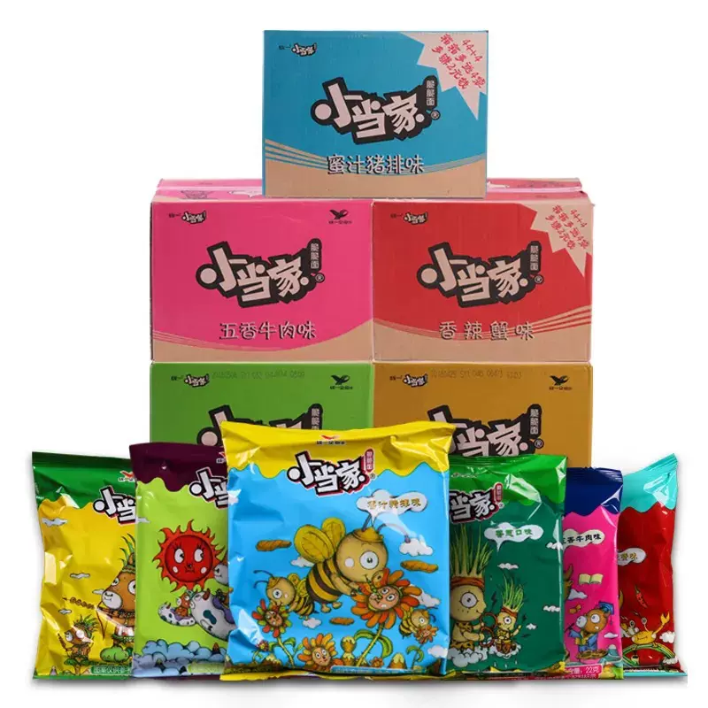 统一小当家干脆面方便面点心面童年怀旧干吃面零食品商超整箱批发