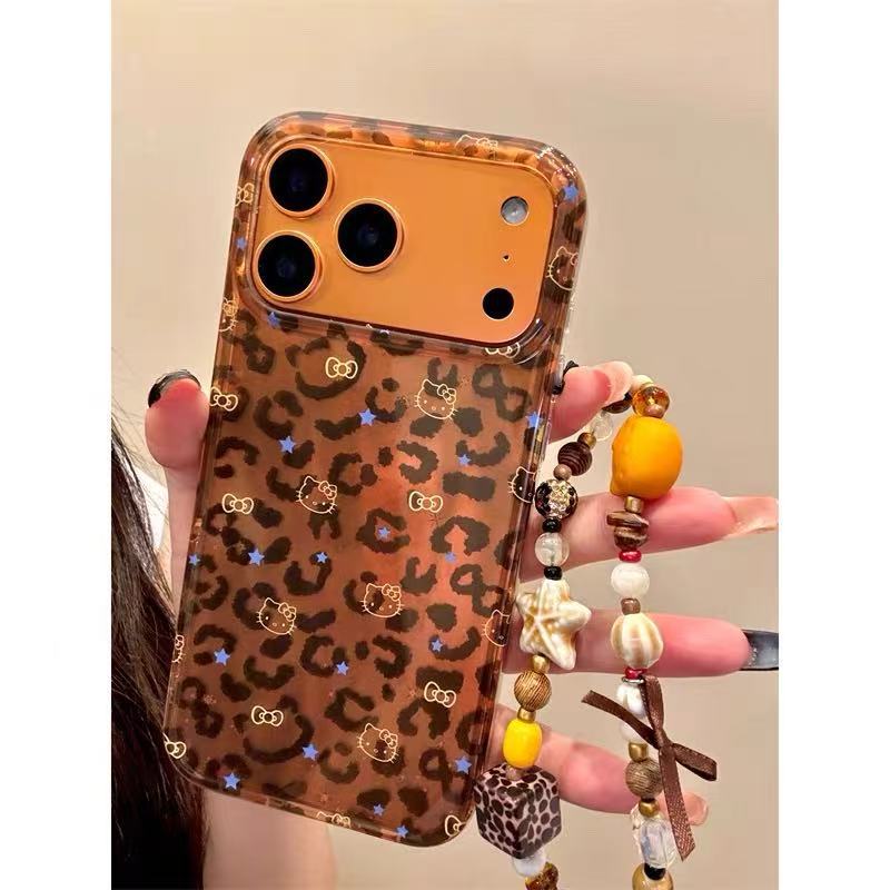 Korean Style Creative Retro Leopard Print Stars Suitable for Iphone17Promax Apple 16 Mobile Phone Case 15 Hot Style 14Pm