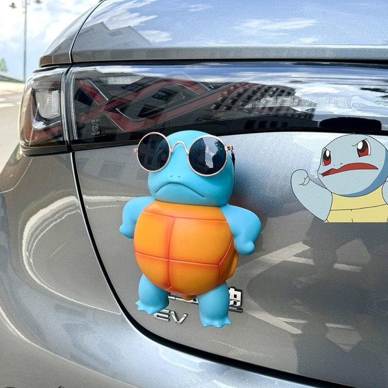 ゼニガメのルーフオーナメント、車のセンターコンソール、車のリアペンダント、クリエイティブな車のインターネットセレブ人形、Tik Tokかわいい|undefined