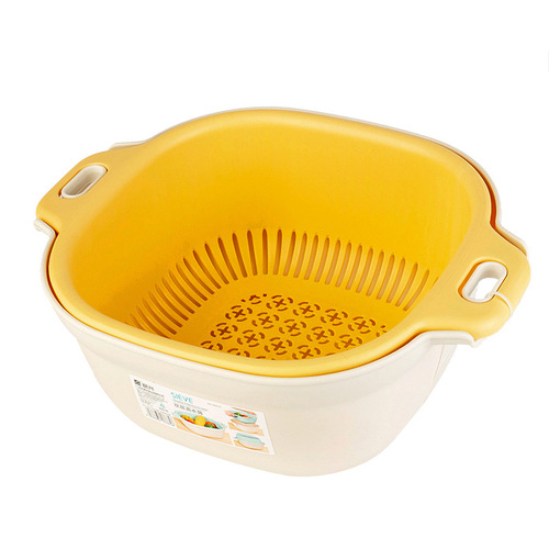 Zhenxing thickened double-layer drain basket large and small plastic sink drain screen kitchen drain basket washing fruit basket