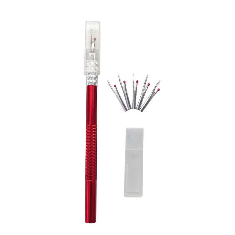 Juego de cortador de alambre de acero con alto contenido de carbono, cortador de alambre de metal, cuchilla de repuesto, mango de aleación de aluminio, cortador, herramientas de costura, cortador