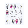 Full Beauty Cross -border Nail Watermark Sticker Retro Black Border Flower Colorful Nail Post Nail