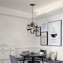 厂家直销可调节美式复古吊灯铁艺创意家居灯