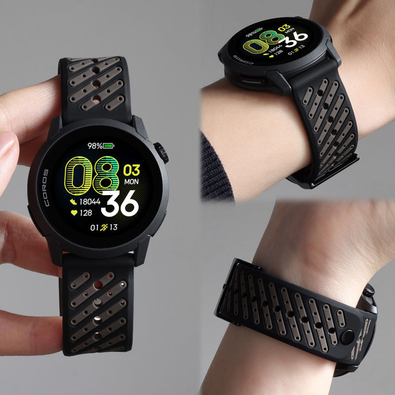 Suitable for Garmin Forerunner255/256/265 Sports Two-Color Silicone Watch Strap 955/965/970