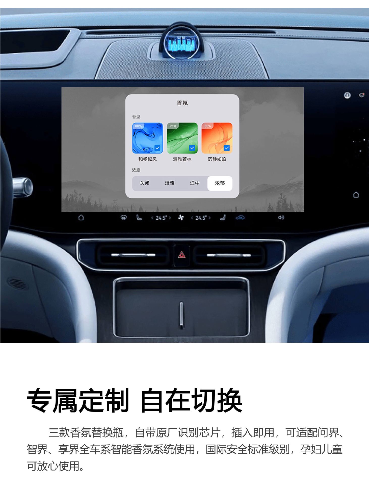 Wenjie M9 Fragrance Replacement Pack Enjoys S9 Zhijie R7/S7 Car Aromatherapy Directly Replaces the Original Shell Core