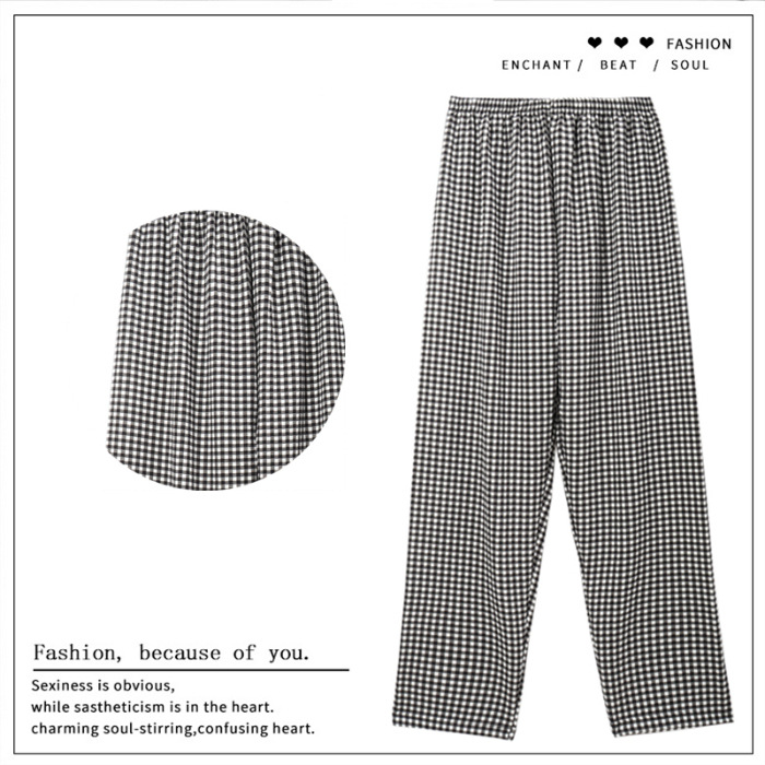 Pantalones de dibujos animados lindos pantalones de pijama elásticos de cintura estudiantil en casa pantalones largos de primavera y otoño de verano para mujeres pantalones casuales