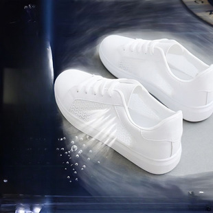 Summer White Shoes for Women, New Popular Casual Breathable Mesh Shoes for Women, Versatile Korean Style Student Hollow Sneakers, Trendy