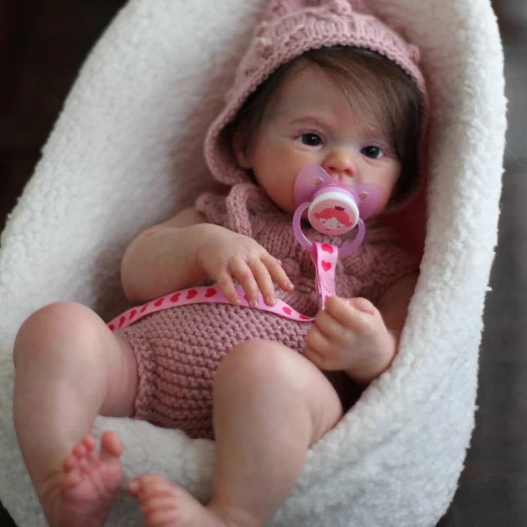 Muñeca realista NPK de 48 cm Meadow hecha a mano con piel 3D, fuente de suministro para comercio electrónico transfronterizo, dropshipping