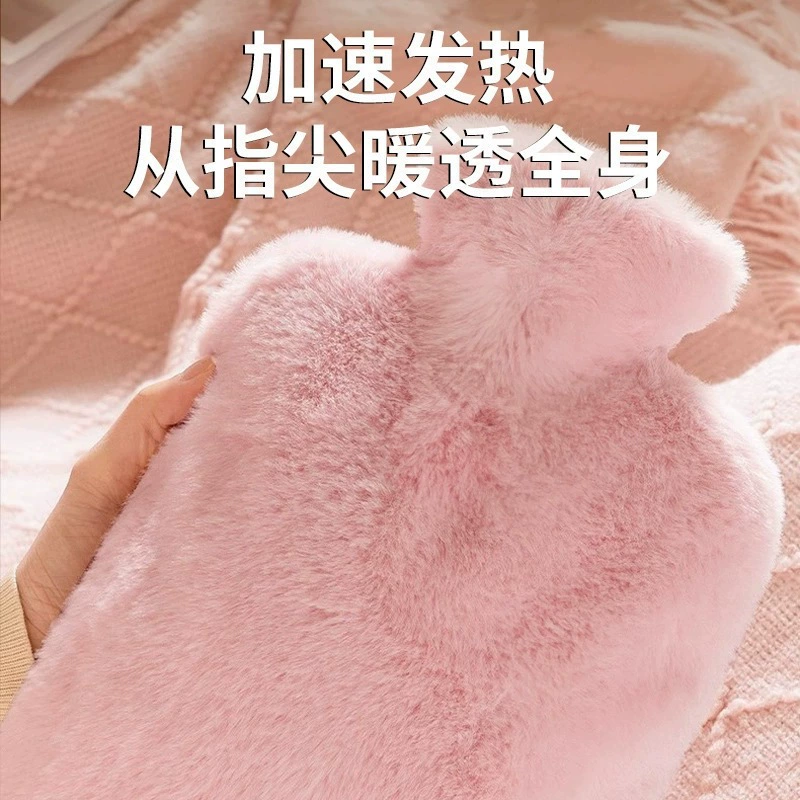 Plush keep warm water container, capacious hand warmer PVC