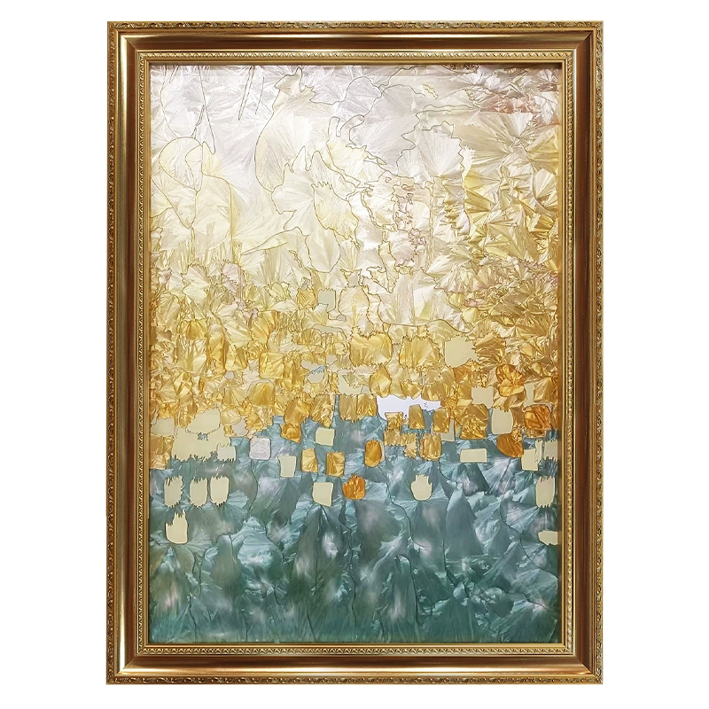Ruijie enamel painting "Brilliant" modern light luxury home entrance decorative painting high-end abstract art hanging painting