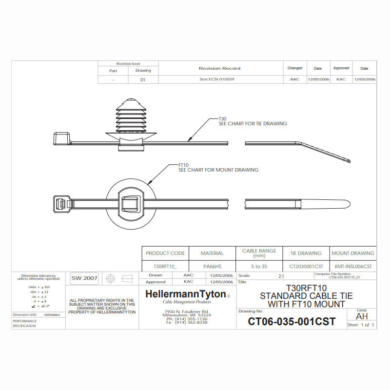 HellermannTyton������̫ͨ�������Ĺ̶����� T30RFT10 156-00833