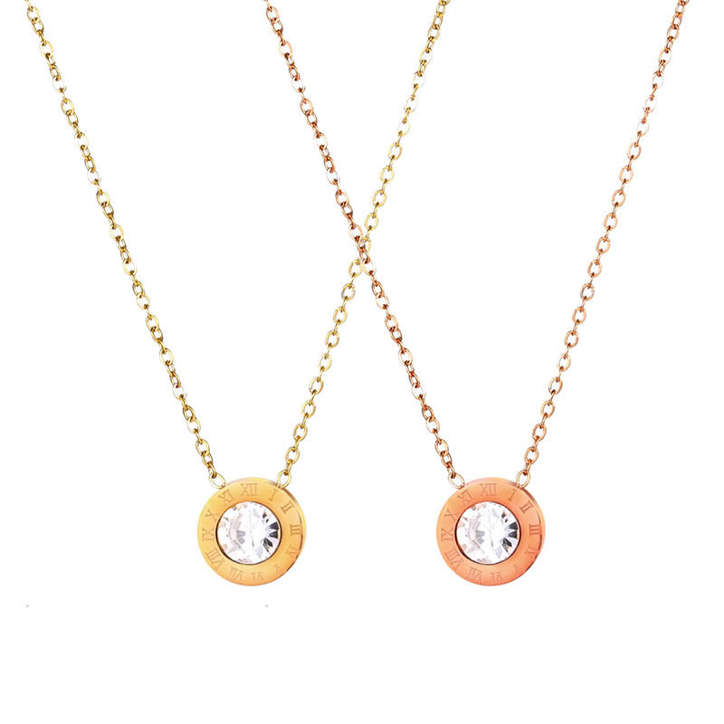 IMI Simple All-Match One Piece Diamond Clavicle Chain Titanium Steel Fashion Shirt Sweater Chain Cold Wind Accessories YL313