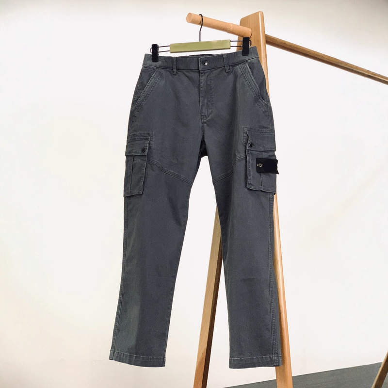 25 Stones Heavy Weight Men's Casual Cargo Pants American Retro Multi-Pocket High Street Four Seasons Distressed Casual Pants