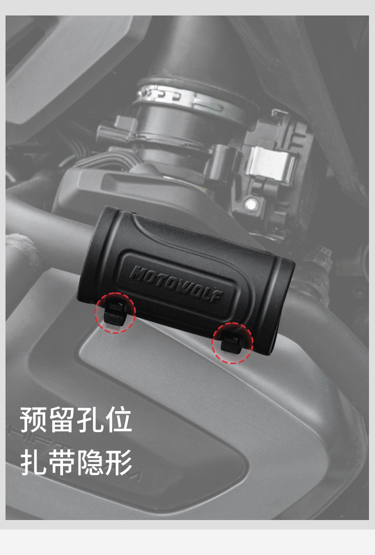 Mordo Wolf Racing Motorcycle Bar Thickened Anti-collision Block Motorcycle Modification Accessories Bumper Anti-fall Protective Cover