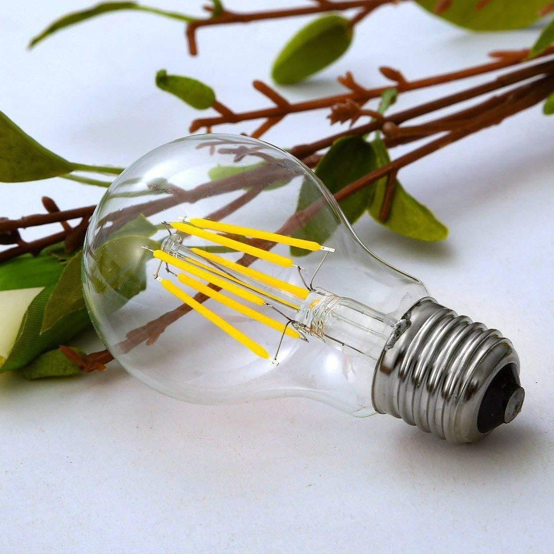 DC12 V 24V bombilla redonda de baja tensión fuente de luz LED blanco cálido A19/A60 lámpara de filamento E27 tornillo bombilla LED