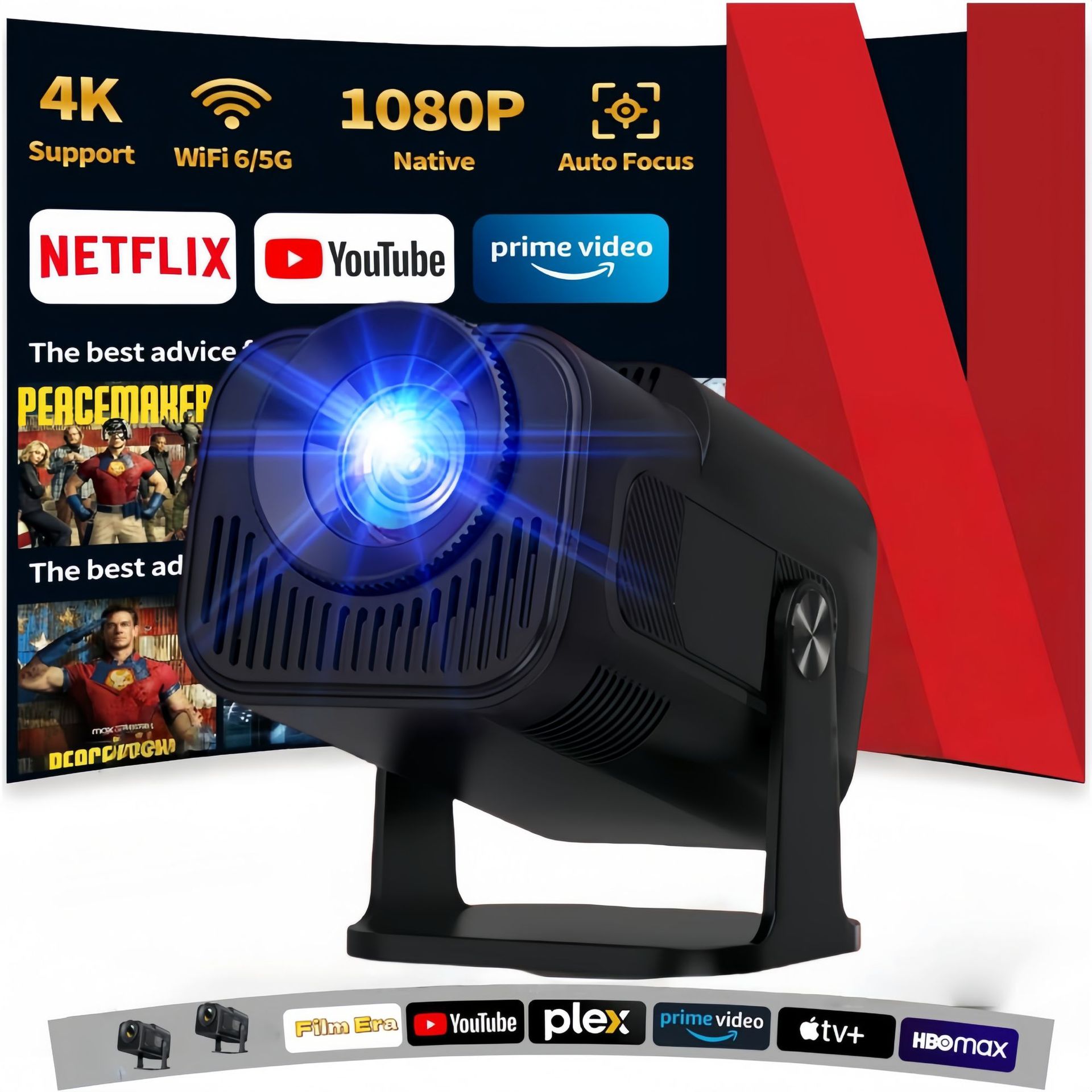 Foreign Trade Popular Cross-Border Hy320 Projector 1080P Android 11 High-Definition Home Theater Portable Projector