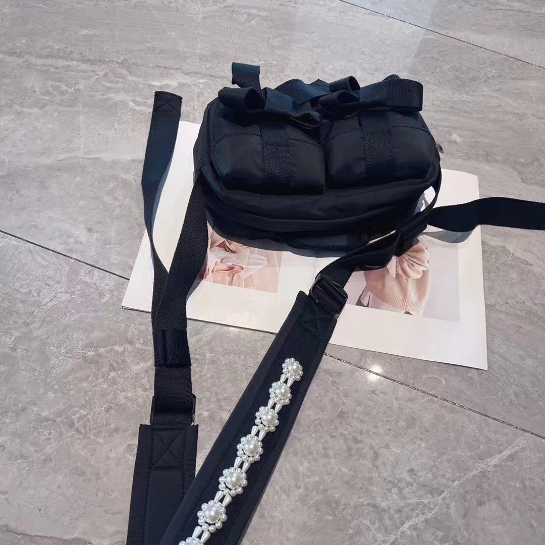 2023 Herbst Neue Casual Trendy Cool Süße Jubilee Würzig Mädchen Perle Bogen Einzigen Kreuz Schulter Tasche Multi Tasche Weibliche_voghion.com