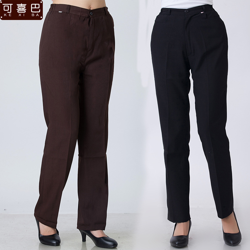 Hotel Hotel Cleaner Trousers Men's Work Pants Elastic Straight Pants Property Auntie PA Cleaning Pants Women's Large Size