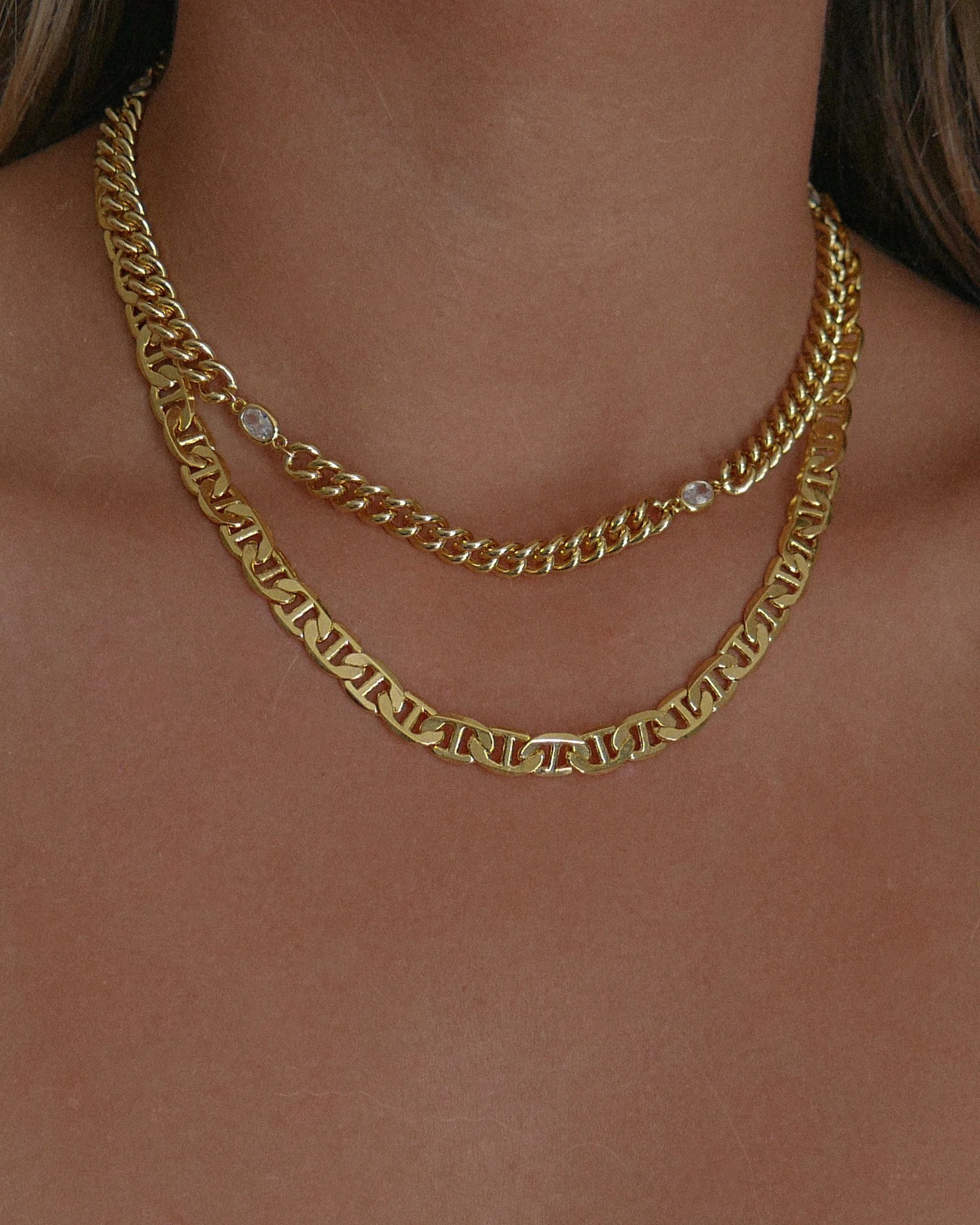 Necklace Classification Retro Solid Color Copper 18k Gold Plated Necklace