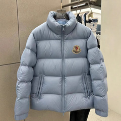 羽绒服跨境蒙家高版本立领大标白鸭绒保暖羽绒外套夹克男女款