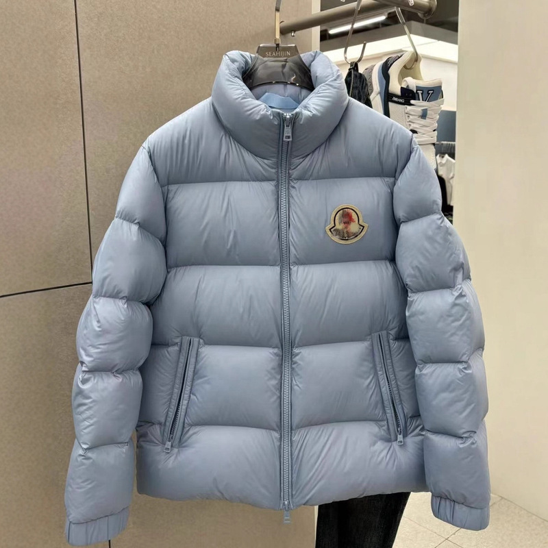羽绒服跨境蒙家高版本立领大标白鸭绒保暖羽绒外套夹克男女款|undefined