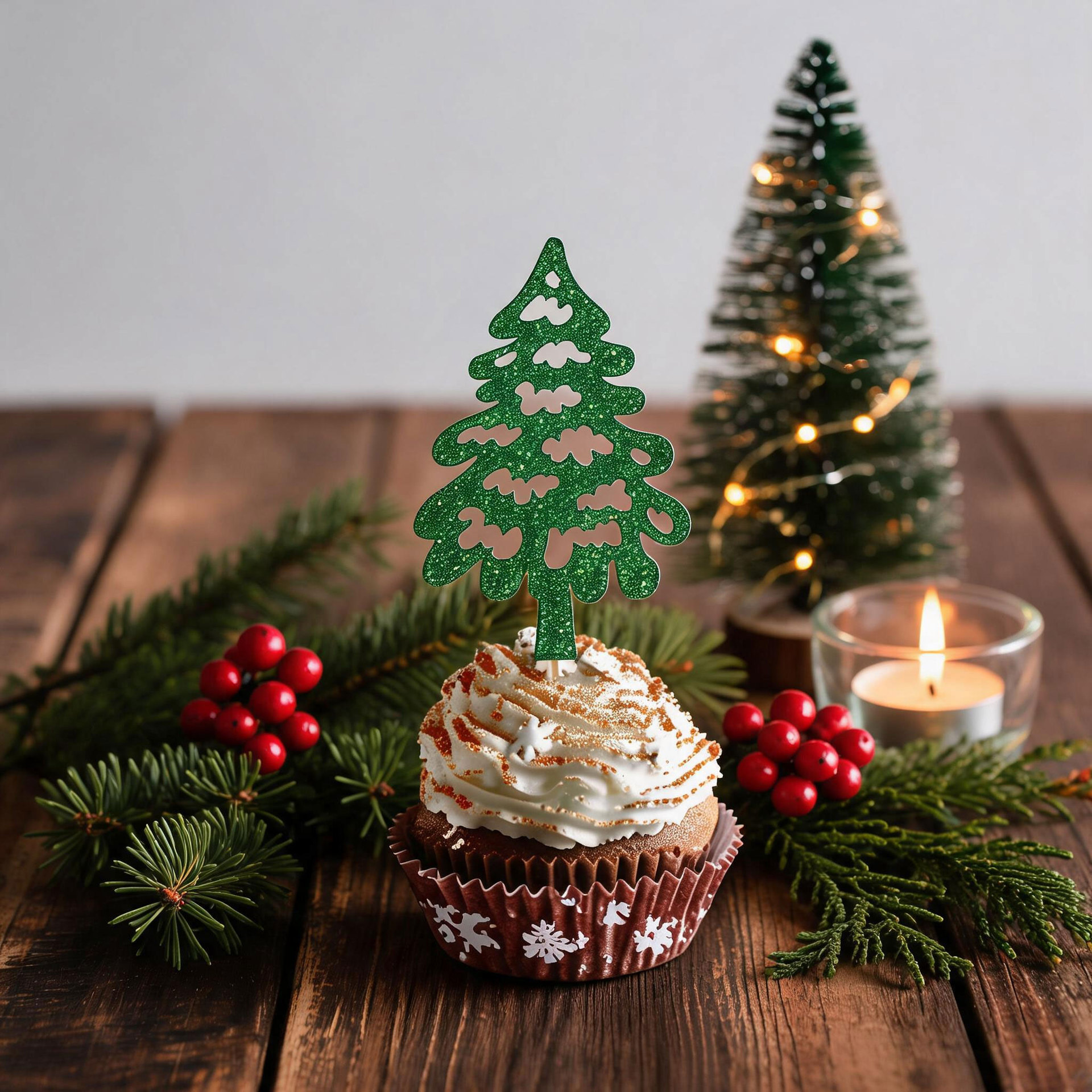 Decoración de pastel de Navidad tarjeta de pastel horneado tarjeta de bandera plug-in tarjeta de postre mesa de postres suministros de fiesta image 3