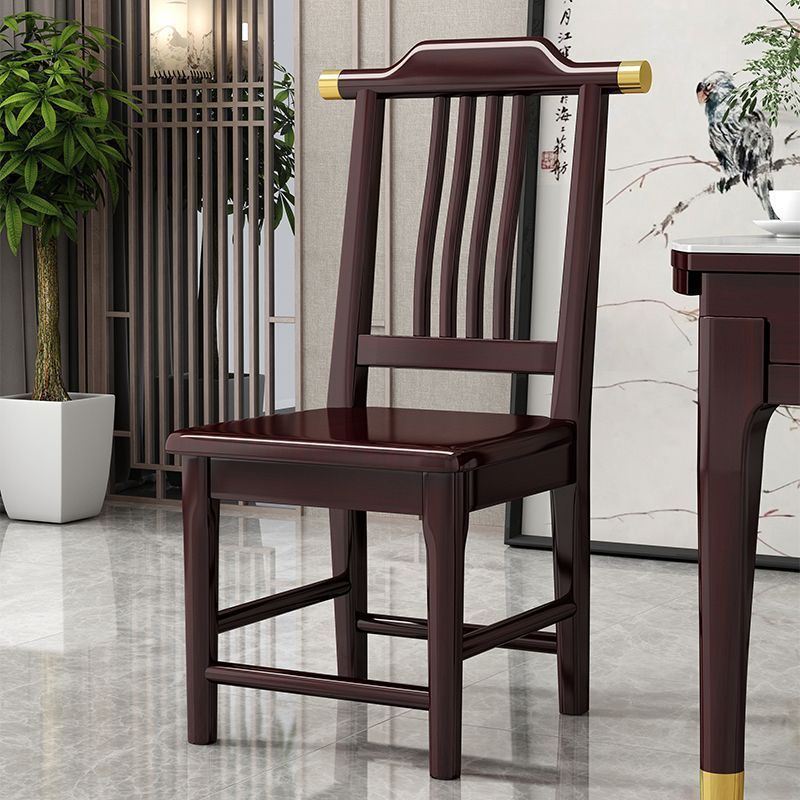 New Chinese Style Solid Wood Dining Table and Chairs, Home Backrest Chairs, Simple Modern Stools, Hotel Restaurant Dining Table and Chairs, Solid Wood Chairs