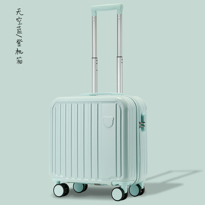 [Fábrica de selección estricta] 18 pulgadas maleta de embarque oso lindo pequeño maleta contraseña maleta de palanca