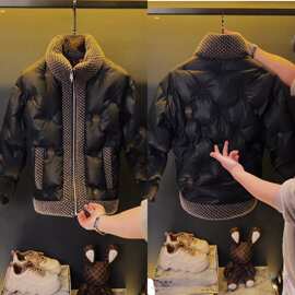 新款男士保暖舒适棉服冬新款潮流厚款立领轻奢外套棉衣