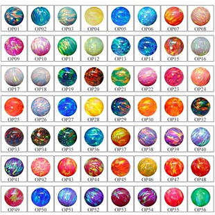 Opal Aurora Opal Jelly Opal Loose Beads Round Ball Shape Non-Porous Drilled Synthetic Opal Cochlea Stud Accessories