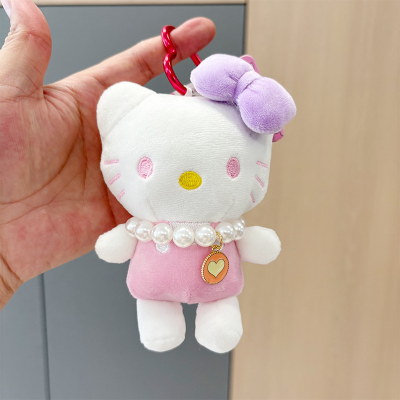 かわいいKT猫のぬいぐるみキーホルダー、人形、景品、バッグ飾り、ぬいぐるみ、プチギフト|undefined