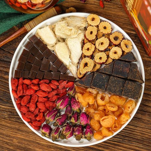 Nanjing Tong Ren Tang donkey hide gelatin brown sugar ginger date tea brown sugar ginger date wolfberry tea rose brown sugar tea combination delivery