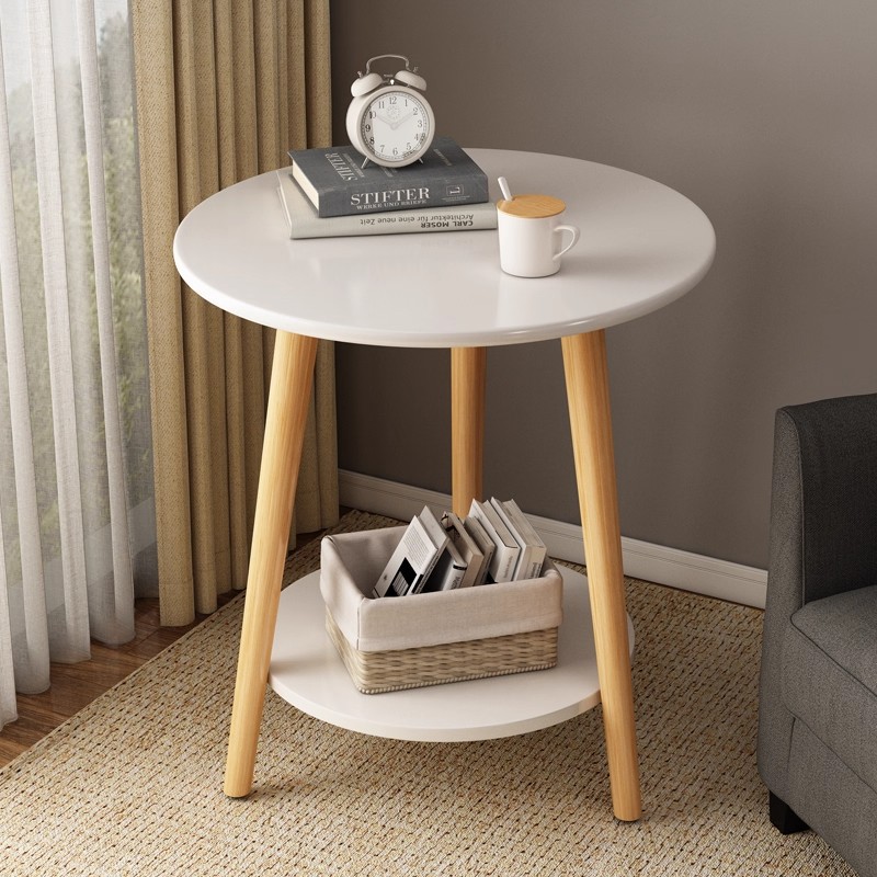Mesa pequeña mesa de té alquiler de casa sofá pequeño tipo de casa sala de estar balcón simple casa dormitorio mesas redondas