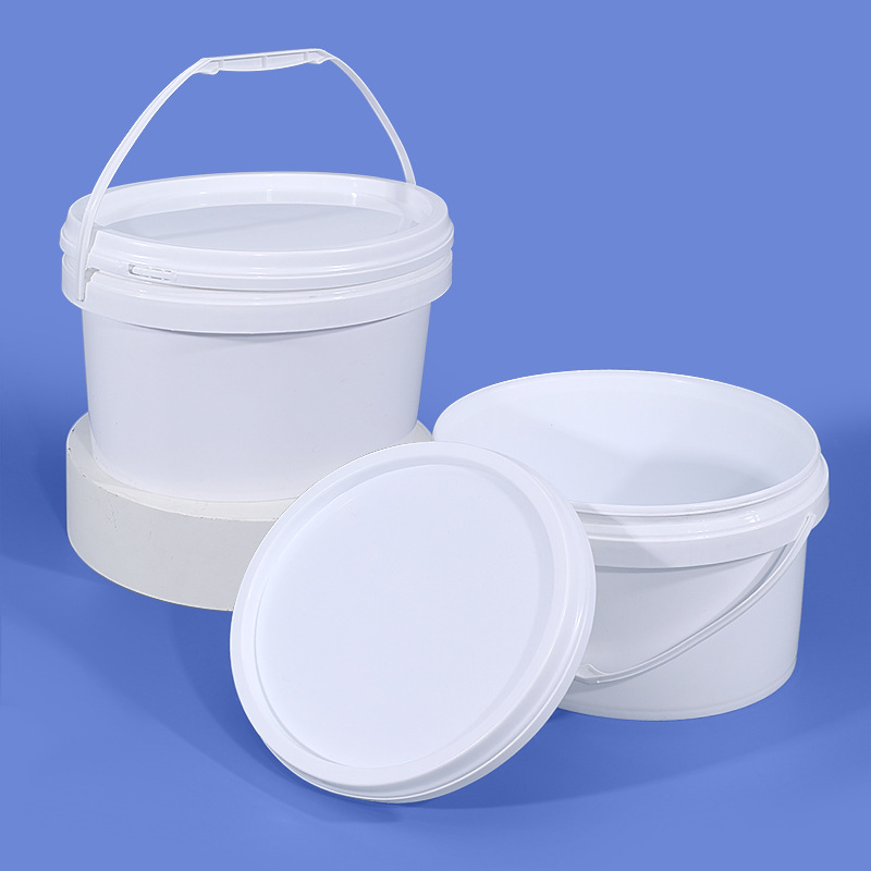 5L oval bucket food-grade PP sauce bucket 16kg hardware parts oval bucket 6-liter screw storage bucket wholesale