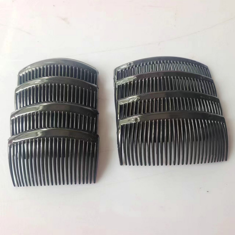 Wholesale black minimalist hair comb for tidying split ends, hair press hair clip comb, various specifications, plastic hair comb