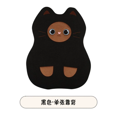 Seat Cover Single Piece, Seat cushion, seat cover - black-backrest-single-3-color-linen-reverse-siam-cat