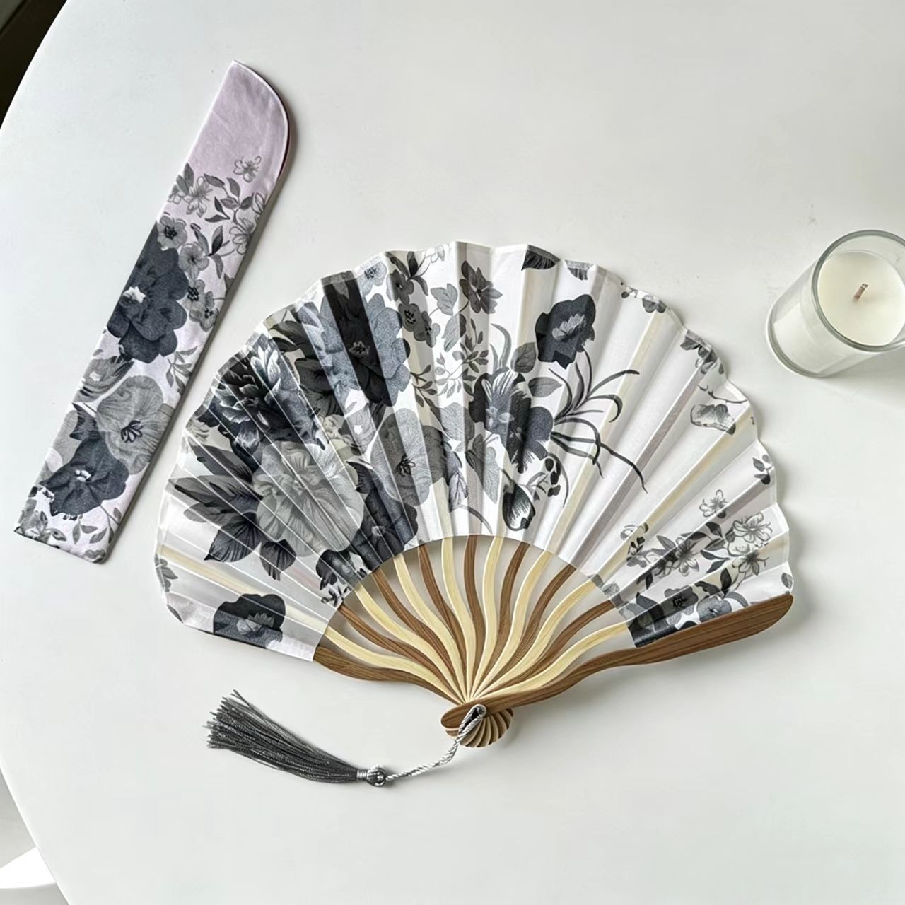 Gray knife fan + gray fan cover