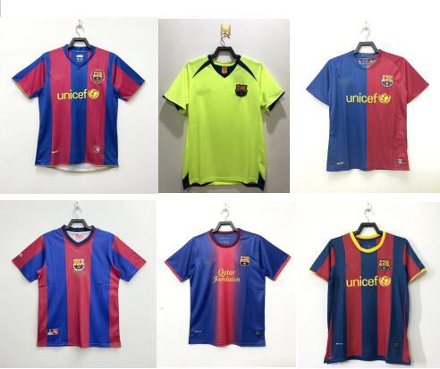Uniforme de Fútbol Local del Barcelona Temporada 88-8912-13, Camisetas Local y Visitante 0506, Equipación de Entrenamiento Retro de Secado Rápido
