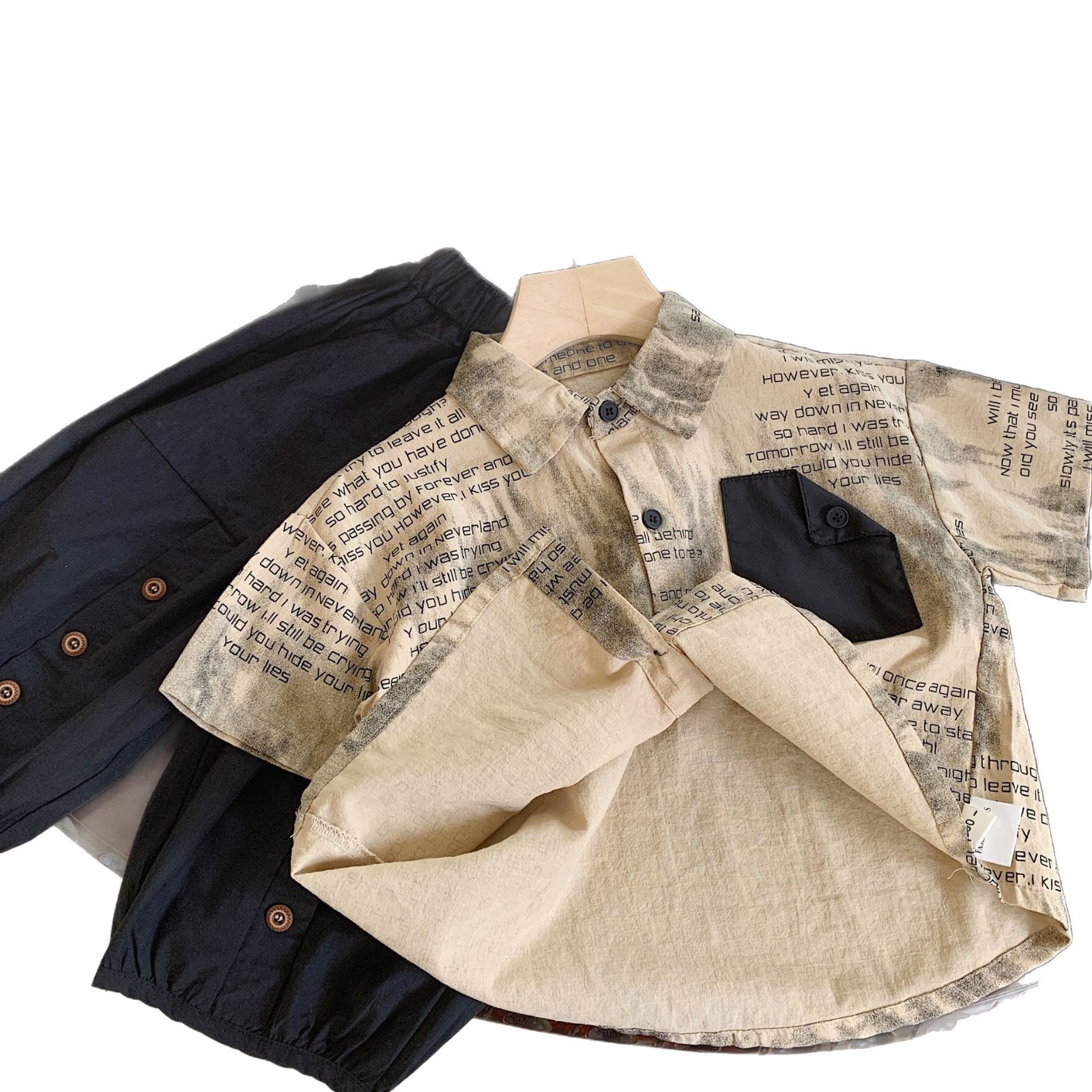 [Precio especial diario de 24.99 yuanes] Camisas infantiles Maibao de verano coreana de manga corta de dibujos animados para bebés de hombres y mujeres