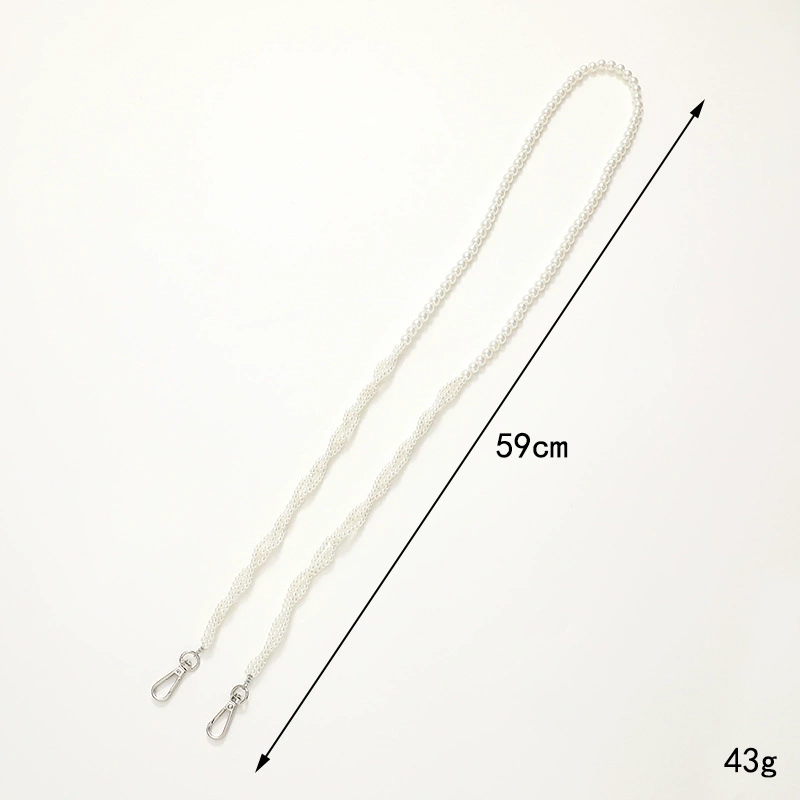 Woven chain from pearl, mobile phone, strap, pendant, shoulder bag, phone case