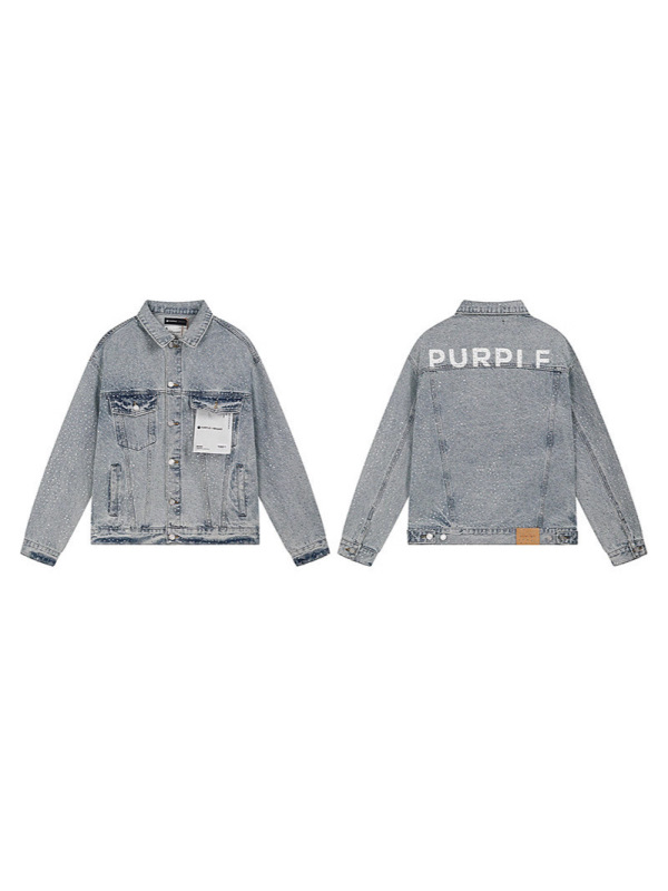 Trendy Brand Vintage-Style Washed Denim Jacket with Splatter Paint Design, Autumn/Winter Loose-Fit Denim Jacket