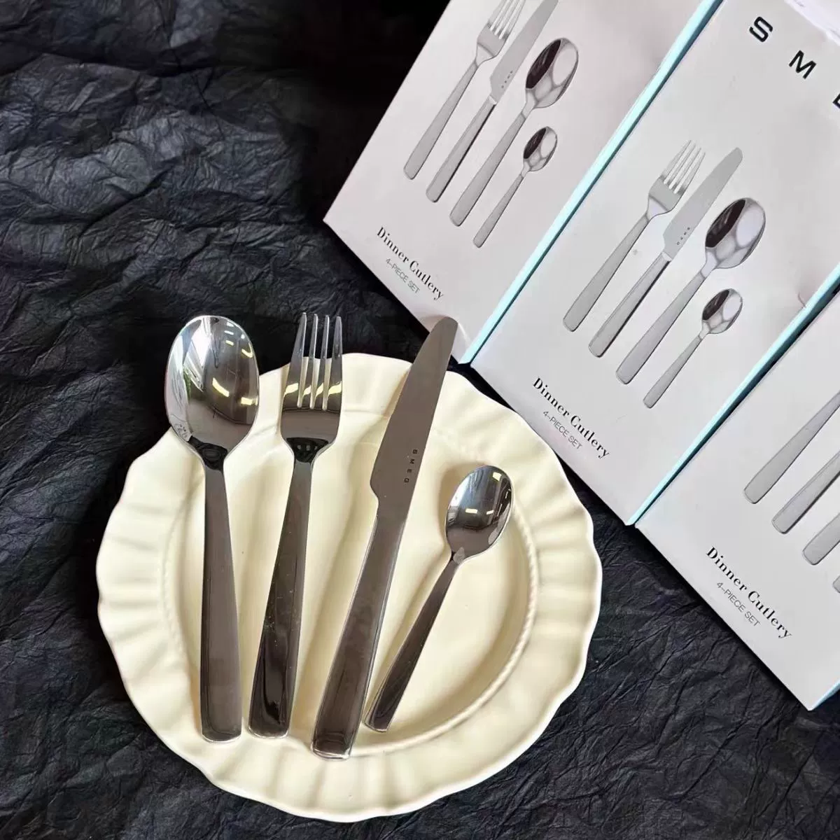 304 stainless steel simple style tableware cutlery, fork and spoon