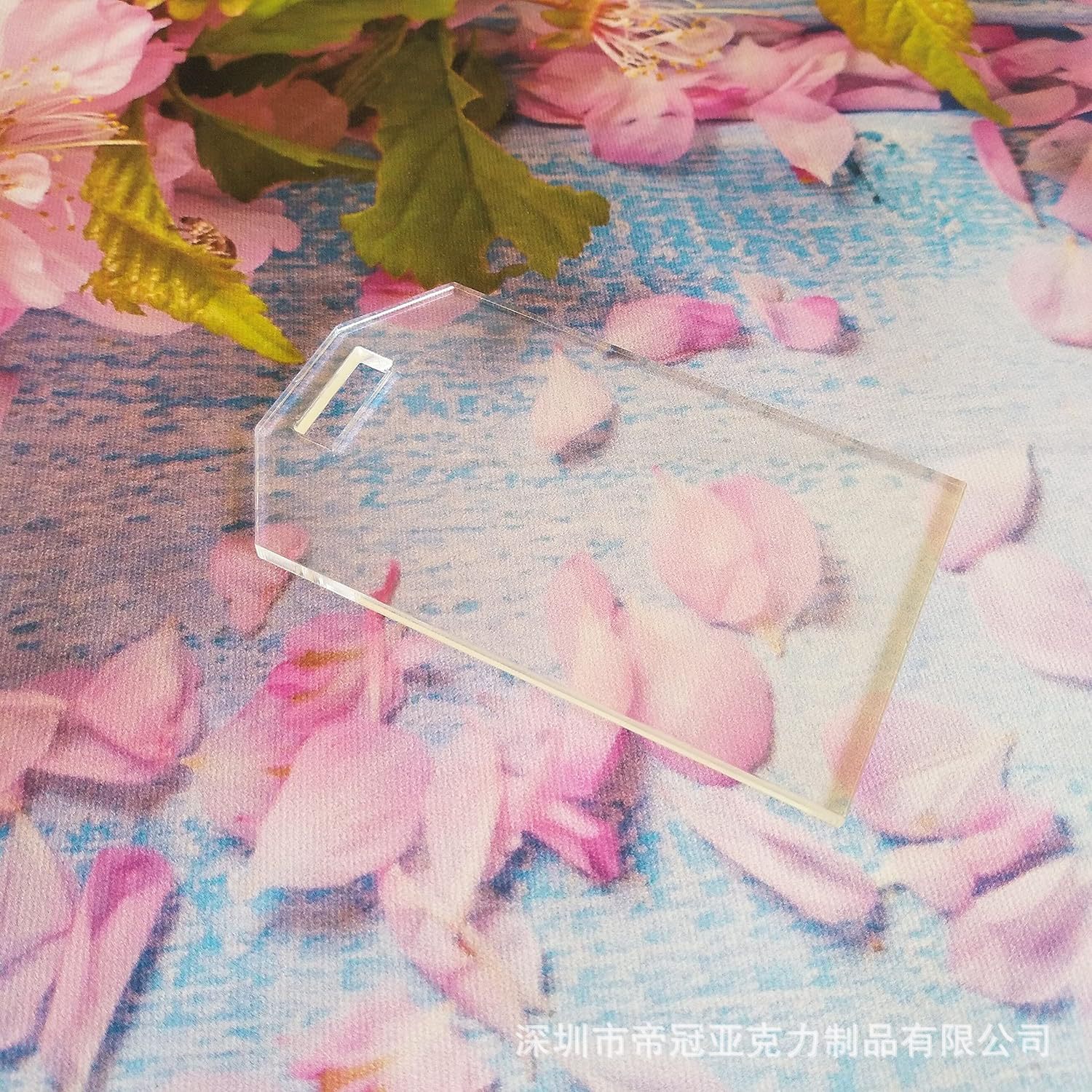 亚克力行李标签保留标签婚礼地点卡储备座位空白亚克力透明钥匙扣