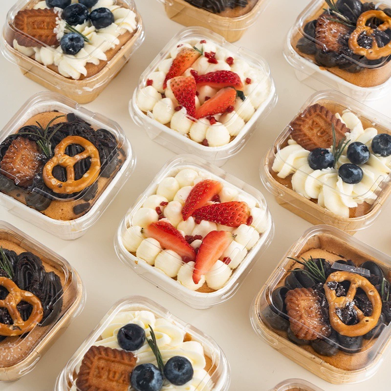 Квадратные бумажные стаканчики Форма для торта одноразовая крышка для выпечки бумажная подставка для упаковки бумажная коробка для упаковки чашки специальная стойкость для выпечки